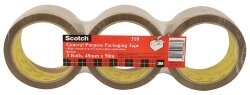 TAPE PACKAGING SCOTCH 310 48MMX50M BROWN PK3