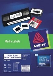 LABEL AVERY INKJET J8657R 35MM SLIDES 42UP 936033 PK25