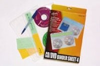CD/DVD BINDER SHEET C/LAND AURORA HOLDS 6 CD'S PK10