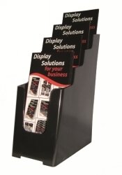 BROCHURE HOLDER DEFLECT-O DL 4 TIER SUSTAINABLE OFFICE