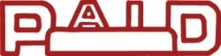 SP- SHINY PRE-INKED STAMP EN201 PAID & DATE RED