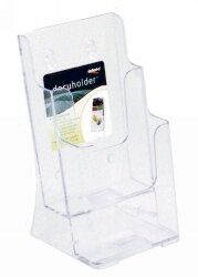 BROCHURE HOLDER DEFLECTO DL F/S W/M 2 TIER