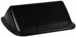 WASTE BIN ITALPLAST SWING TOP LID ONLY BLACK