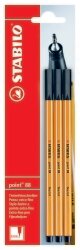 SP- PEN STABILO POINT 88 FINELINER BLACK PK3