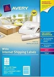 LABEL AVERY TRUEBLOCK INTERNET SHIPPING L71671 UP 199.6X289.1 PK10 WHITE
