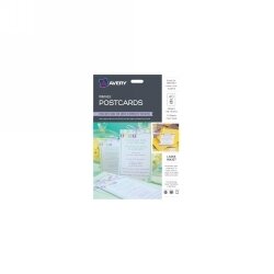 SP- POSTCARDS AVERY PRINTABLE 128X82MM C2319 10 SHT 4UP WHITE