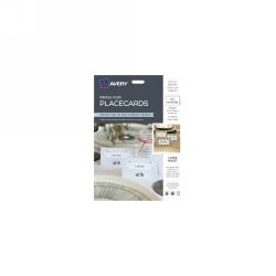 PLACECARDS AVERY PRINTABLE FOLDED 85X50MM C32073 10 SHT 4UP WHITE