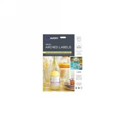 LABELS ARCHED AVERY PRINTABLE 89X120.7MM L7275 5 SHT 4UP WHITE
