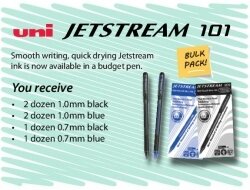 SP- PEN UNI RB JETSTREAM BTS BULK PACK 4 DOZ 1.0MM AND 2 DOZ 0.7MM BLACK AN
