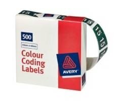LABEL AVERY SIDE TAB 25X38MM YEAR CODE 15 PK500