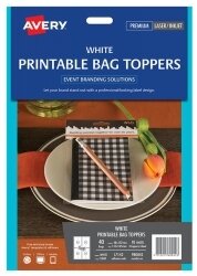 SP- LABEL AVERY EVENTS & BRANDING L7142 PRINT BAG TOPPERS 4 UP 48X137MM