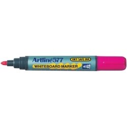 MARKER WHITEBOARD ARTLINE 577 3MM BULLET NIB PINK