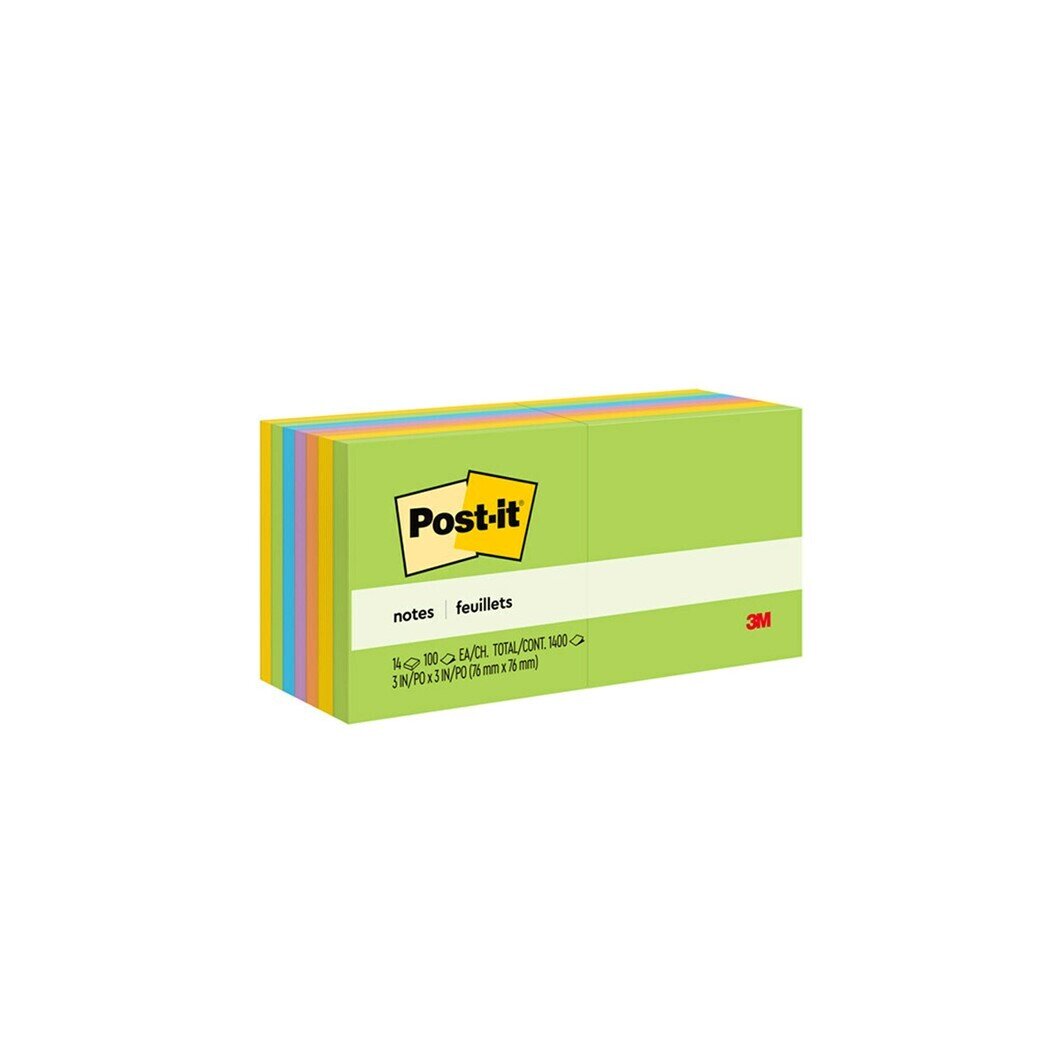 NOTES POST-IT 76X76MM 654-14AU JAIPUR COLLECTION PK14