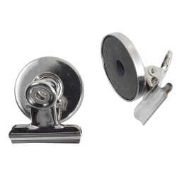 LETTER CLIPS MAGNETIC ESSELTE 32MM CHROME PK2