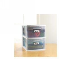 SP- LABELS WRITABLE AVERY 88.9X31.7MM 16PK DRY ERASE ORGANISE BLUE/WHITE