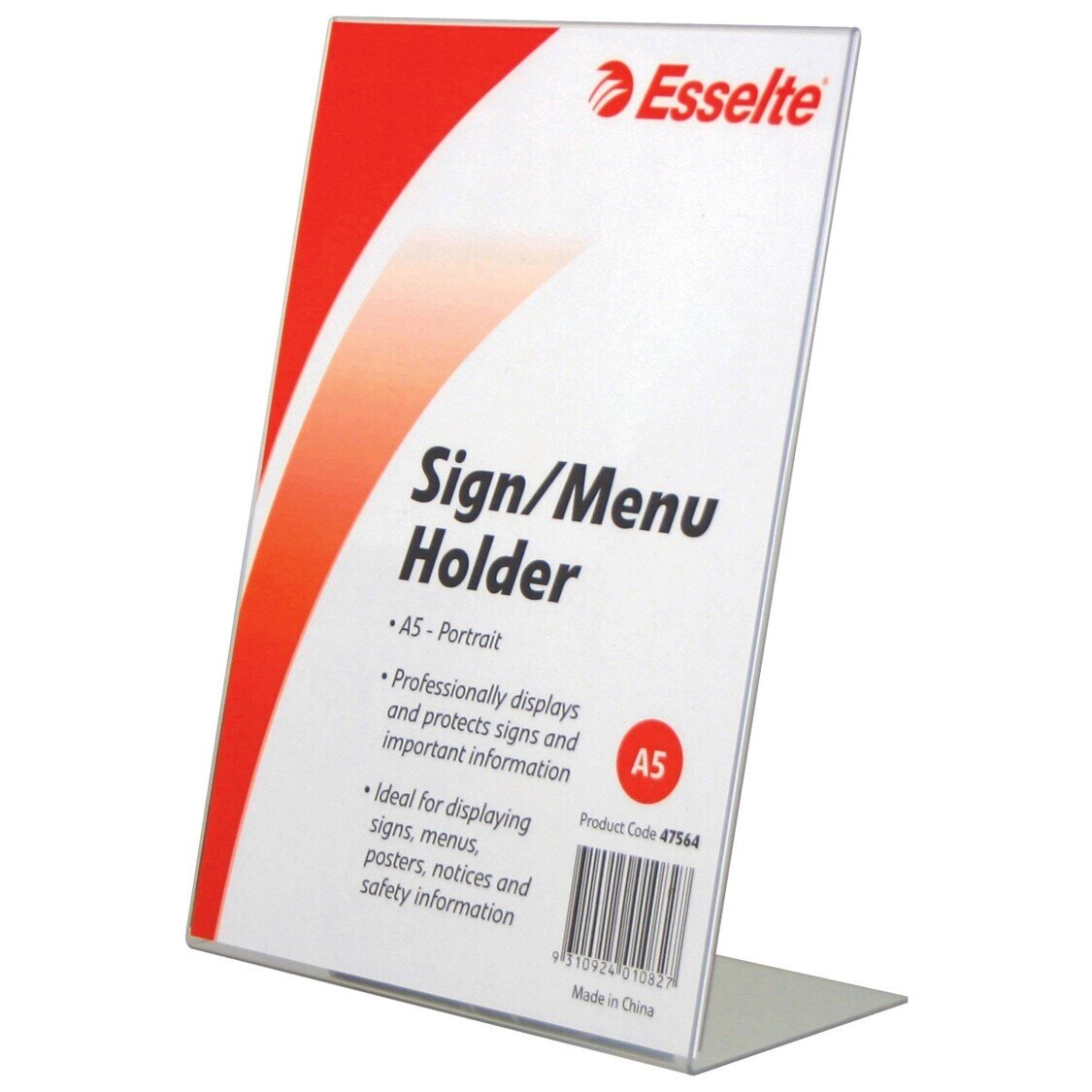 MENU/SIGN HOLDER ESSELTE A5 SLANTED PORTRAIT