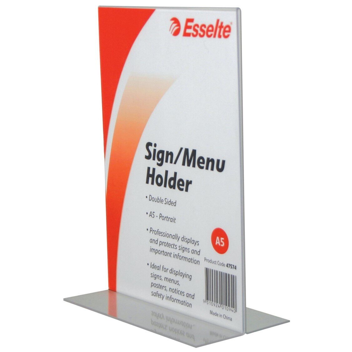 MENU/SIGN HOLDER ESSELTE A5 DOUBLE SIDED PORTRAIT