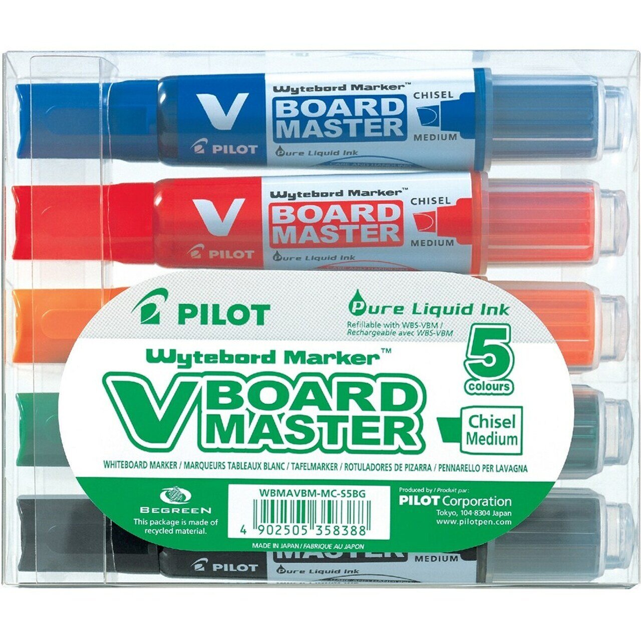SP- MARKER WHITEBOARD PILOT BEGREEN MASTER CHISEL ASST WLT5