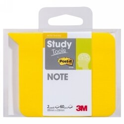 NOTES POST-IT 89X69MM STUDY TOOLS NOTE YELLOW