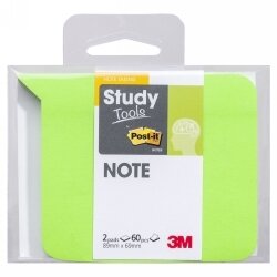 NOTES POST-IT 89X69MM STUDY TOOLS NOTE GREEN