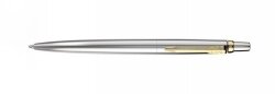 PEN PARKER BP JOTTER STAINLESS STEEL BLISTER PACK GOLD TRIM