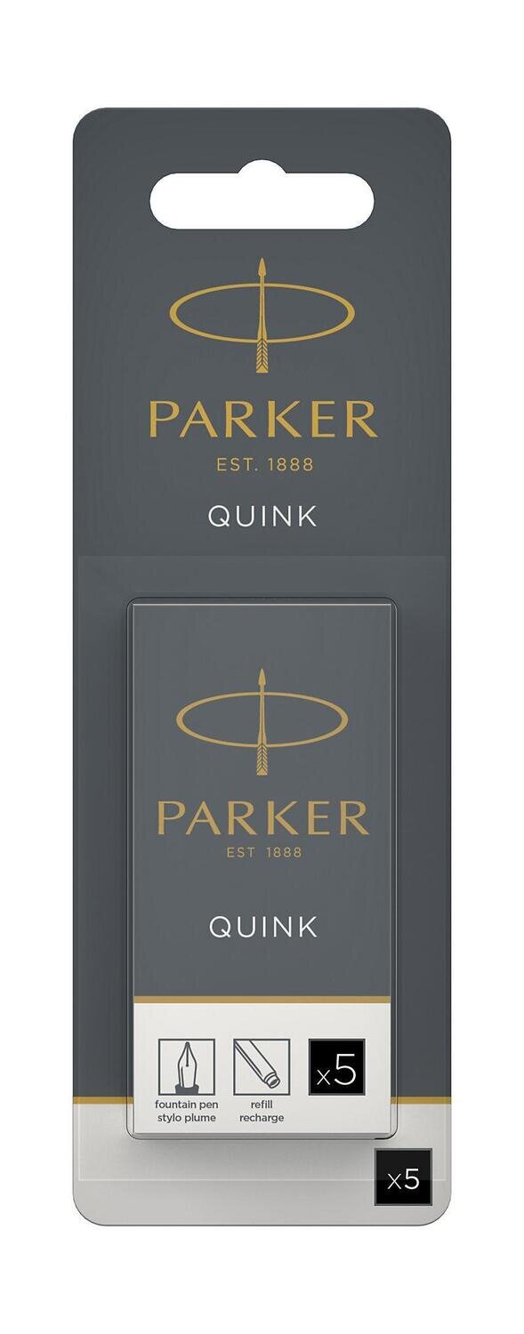 INK CARTRIDGE PARKER PERMANENT BLACK PK5