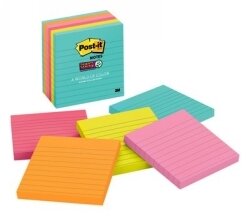 NOTES SUPER STICKY POST-IT 100X100MM 675-6SSMIA MIAMI PK6