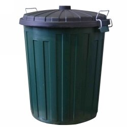 SP- BIN GARBAGE 55L GREEN ITALPLAST