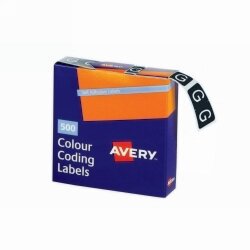 SP- LABELS COLOUR CODING AVERY 25X38MM G SIDE TAB DARK GREEN BX500