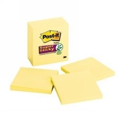 NOTES POST-IT 654-6SSCY YELLOW CANARY (SUPER STICKY) 76X76