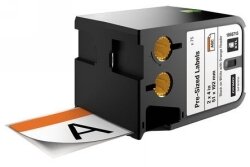 LABEL TAPE DYMO 51X102MM XTL PRE SIZE 70 BLACK ON WHITE ORANGE