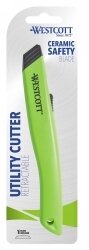 CUTTER WESTCOTT PREMIUM CERAMIC RETRACTABLE BOX CUTTER GREEN