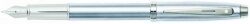 PEN SHEAFFER FP MEDIUM NIB 100 C/T BRUSHED CHROME