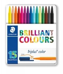 PEN STAEDTLER TRIPLUS COLOUR ASST TIN 15