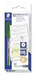 PEN STAEDTLER BP STICK 430 MED GREEN