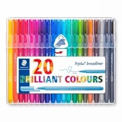 PEN STAEDTLER TRIPLUS BROADLINER ASST WLT20