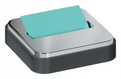 NOTES P/UP DISPENSER POST-IT 76X76MM STEEL TOP STL-330-B CHARCOAL GREY