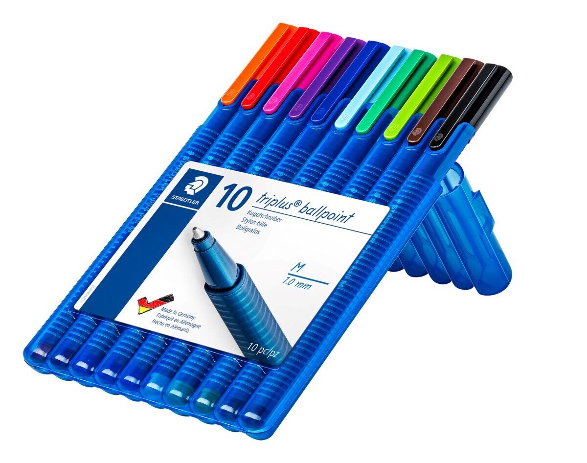 PEN STAEDTLER TRIPLUS BALL MEDIUM ASST WLT10