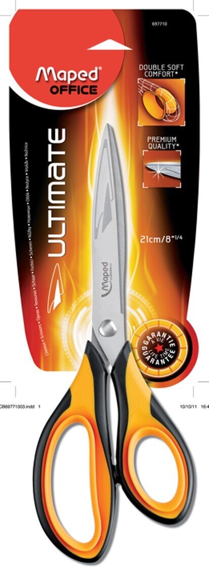 SCISSORS MAPED 21CM ULTIMATE ASYMMETRICAL BLACK/YELLOW HS