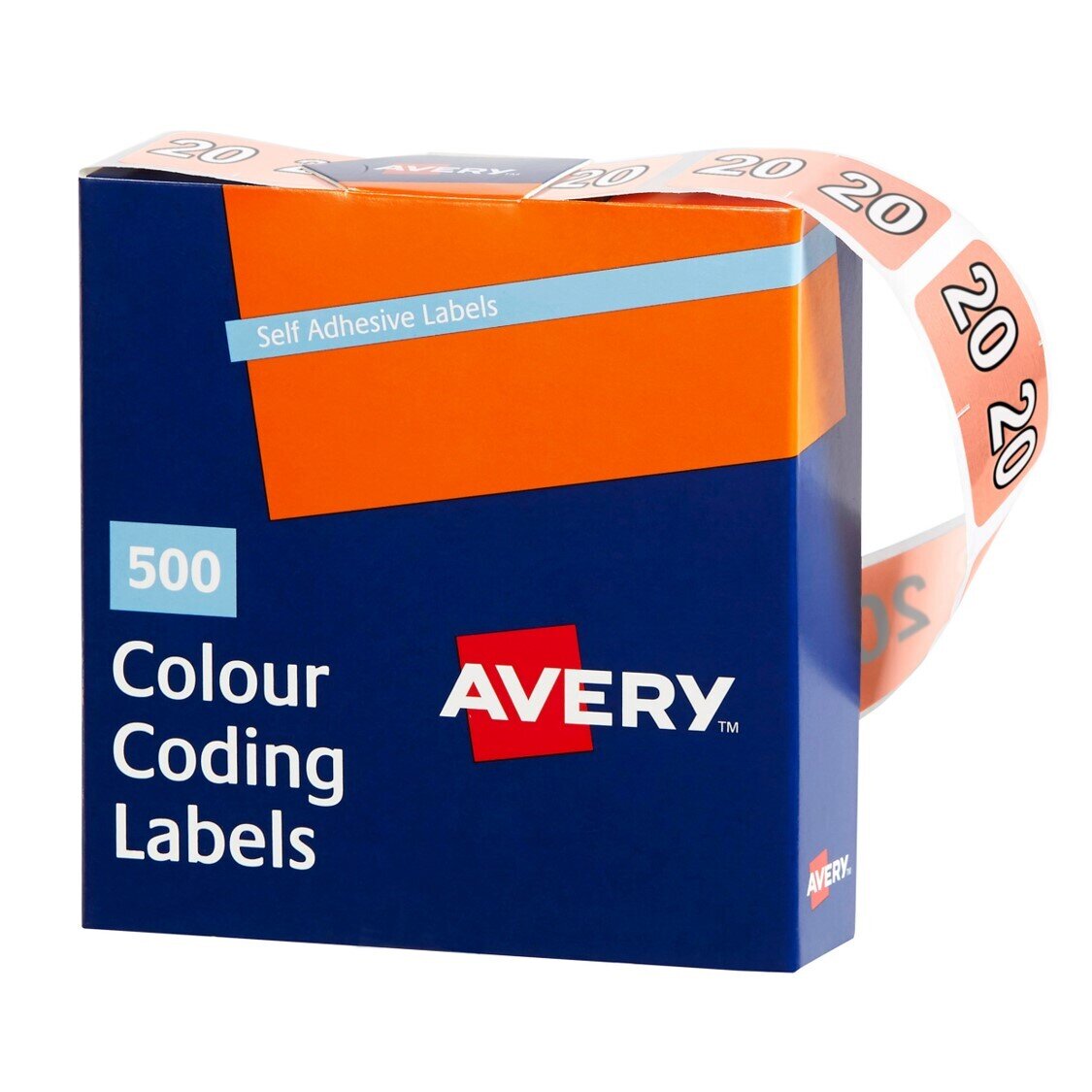 SP- LABELS COLOUR CODING AVERY 25X38MM 20 SIDE TAB PINK BX500