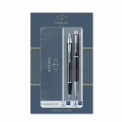 PEN PARKER IM GIFT PACK CHROME TRIM BALLPOINT & FOUNTAIN BLACK PK2