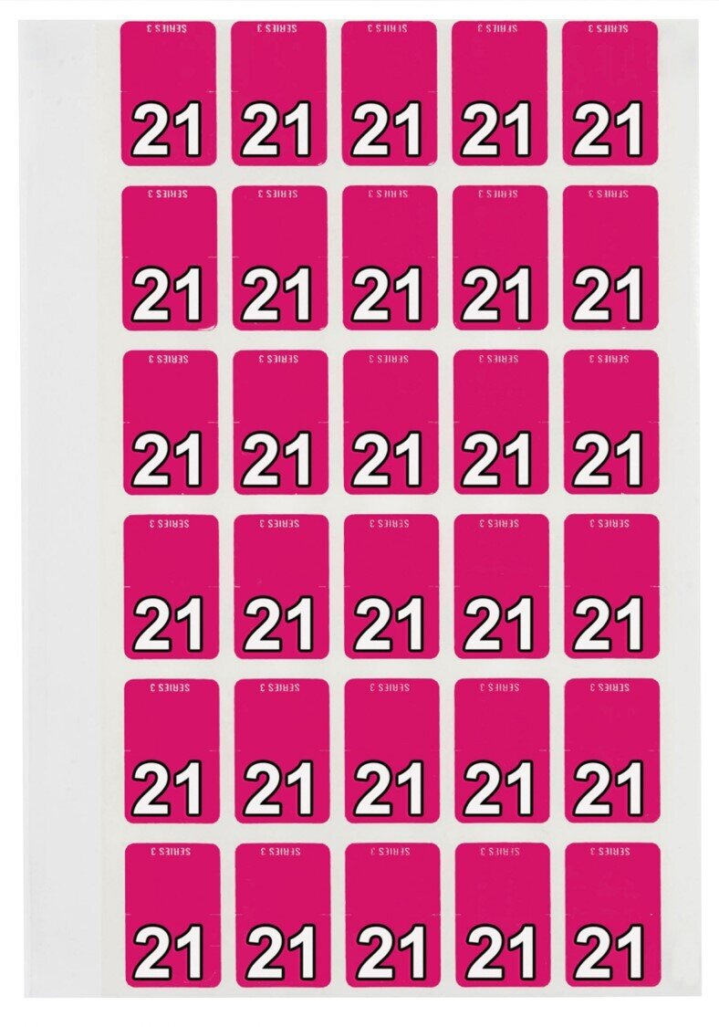 SP- LABELS COLOUR CODING AVERY 20X30MM 21 TOP TAB MAGENTA PK150