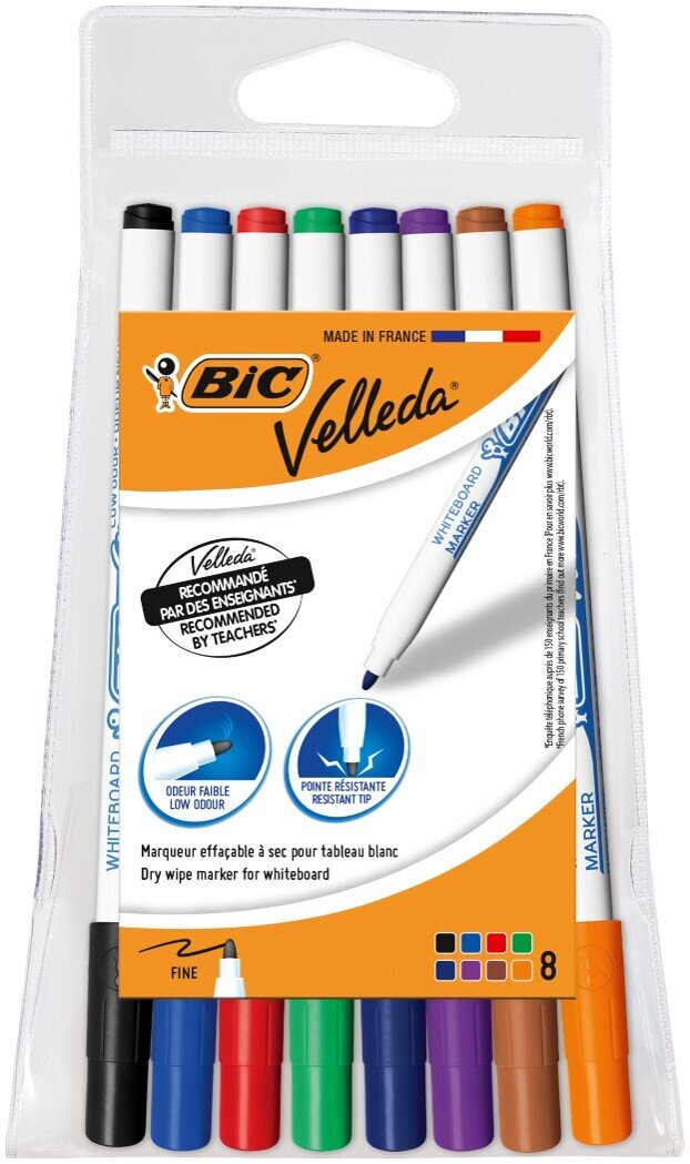 MARKER WHITEBOARD BIC VELLEDA 1721 ASST WLT8