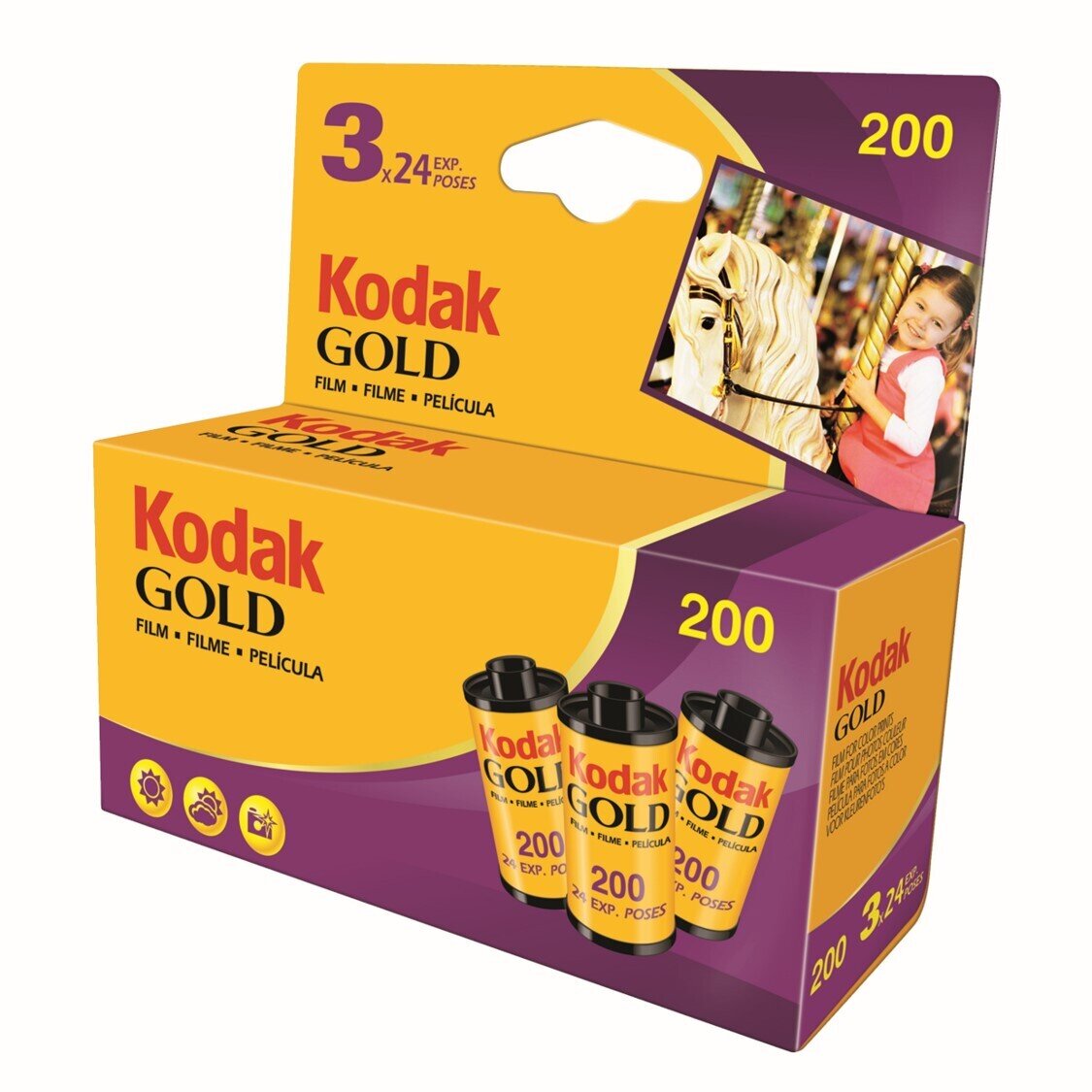 FILM KODAK 135-24 GB GOLD 200 YELLLOW/PINK 3PK