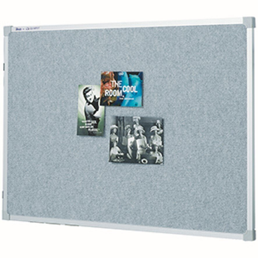 SP- PINBOARD QUARTET 1200 X 900MM PENRITE FABRIC SILVER