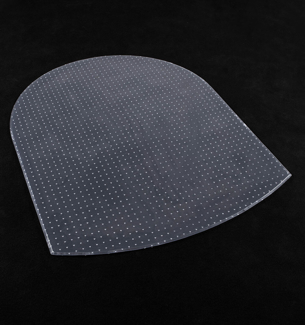 SP- CHAIRMAT MARBIG 99 X 124 GLASS PVC LOW CONTEMPO CLEAR
