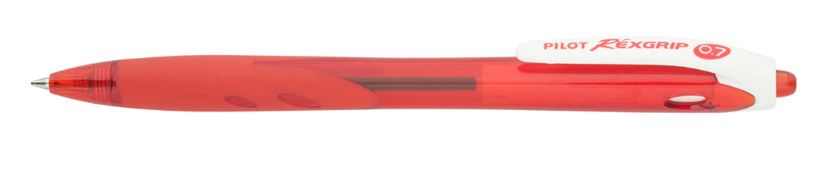 PEN PILOT BEGREEN REXGRIP 0.7MM FINE RETRACTABLE BALLPOINT RED