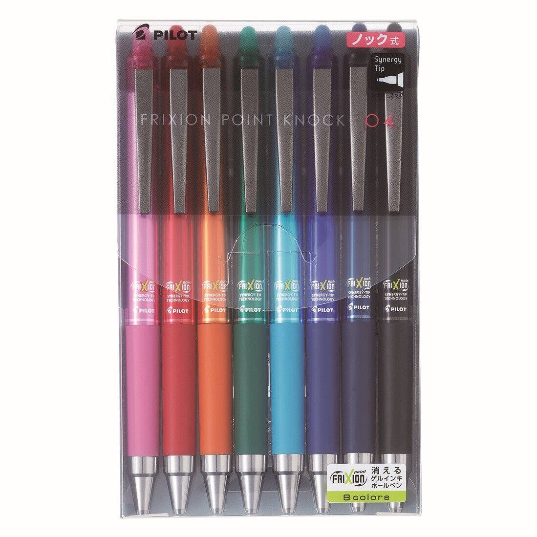 PEN PILOT FRIXION KNOCK 0.4MM SYNERGY TIP RETRACT ERASABLE GEL ASS WLT8
