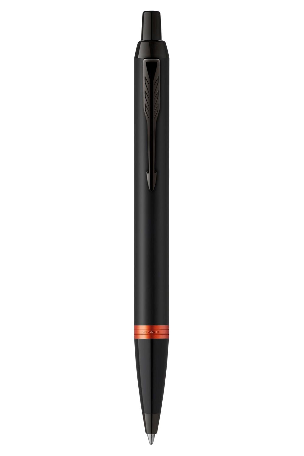 PEN PARKER IM V/RING SATIN BLK LACQUER WITH FLAME ORA ACCENTS BP