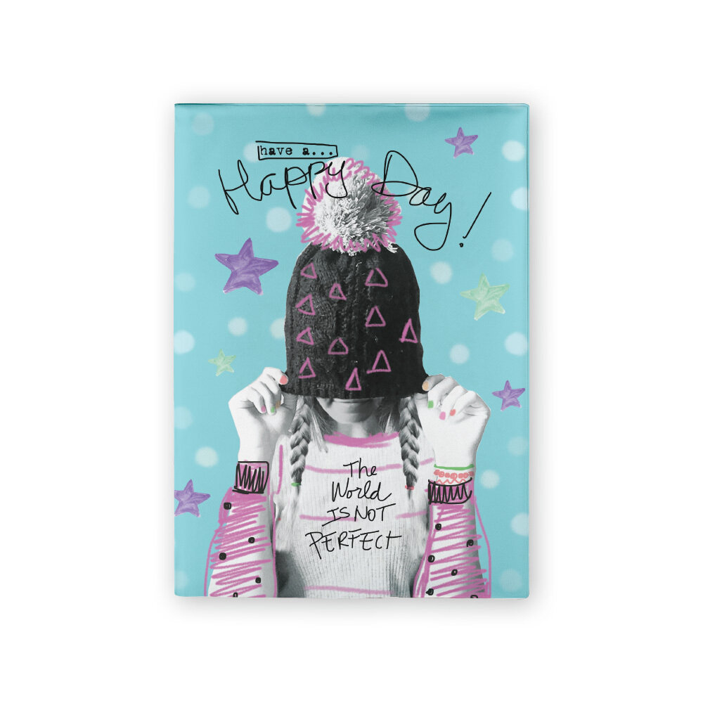 BOOK SLEEVES SCHOOL BUZZ SCRAP BOOK HAVE A HAPPY DAY ASSORTED PK6